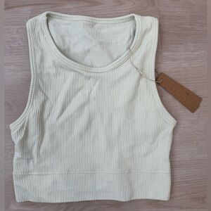 SKIMS Cotton Rib Cropped Tank BraletteSize L/XL